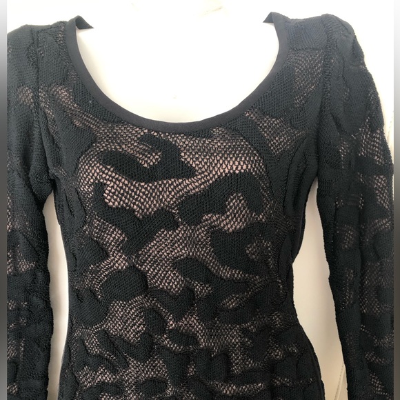 Tom Ford Black Patterned Long Sleeve Dress - Picture 6 of 15